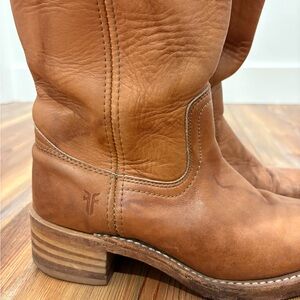 Frye Yellow Leather Interior Boots